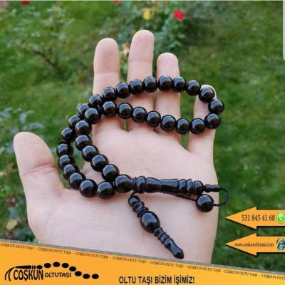 Osmanlı kesim sade oltu taşı tesbih